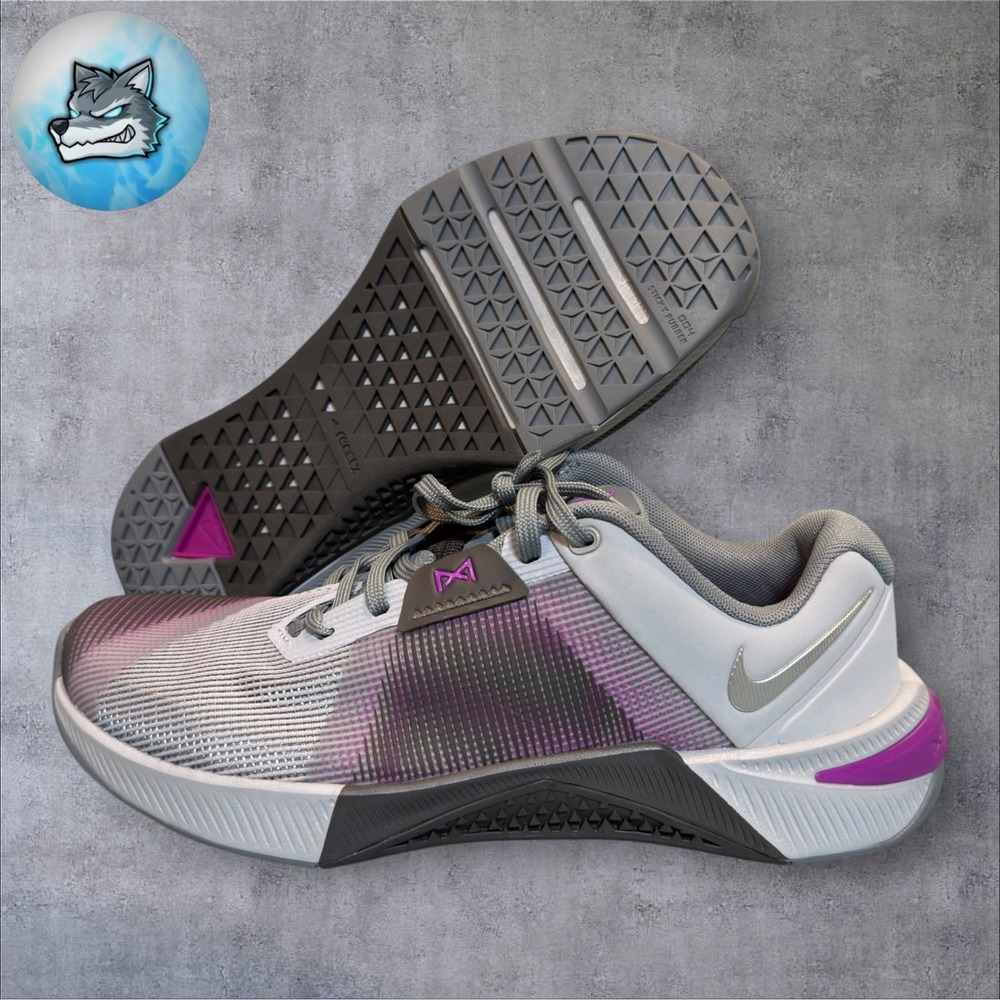 Nike Metcon 10 CrossFit Training Shoes Wolf Grey Vivid Purple Men's 7 HJ1875-003